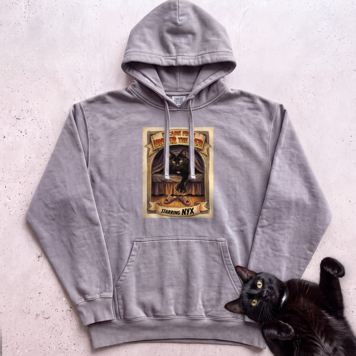 Personalized It Came From Under the Bed Cat Hoodie - Grey