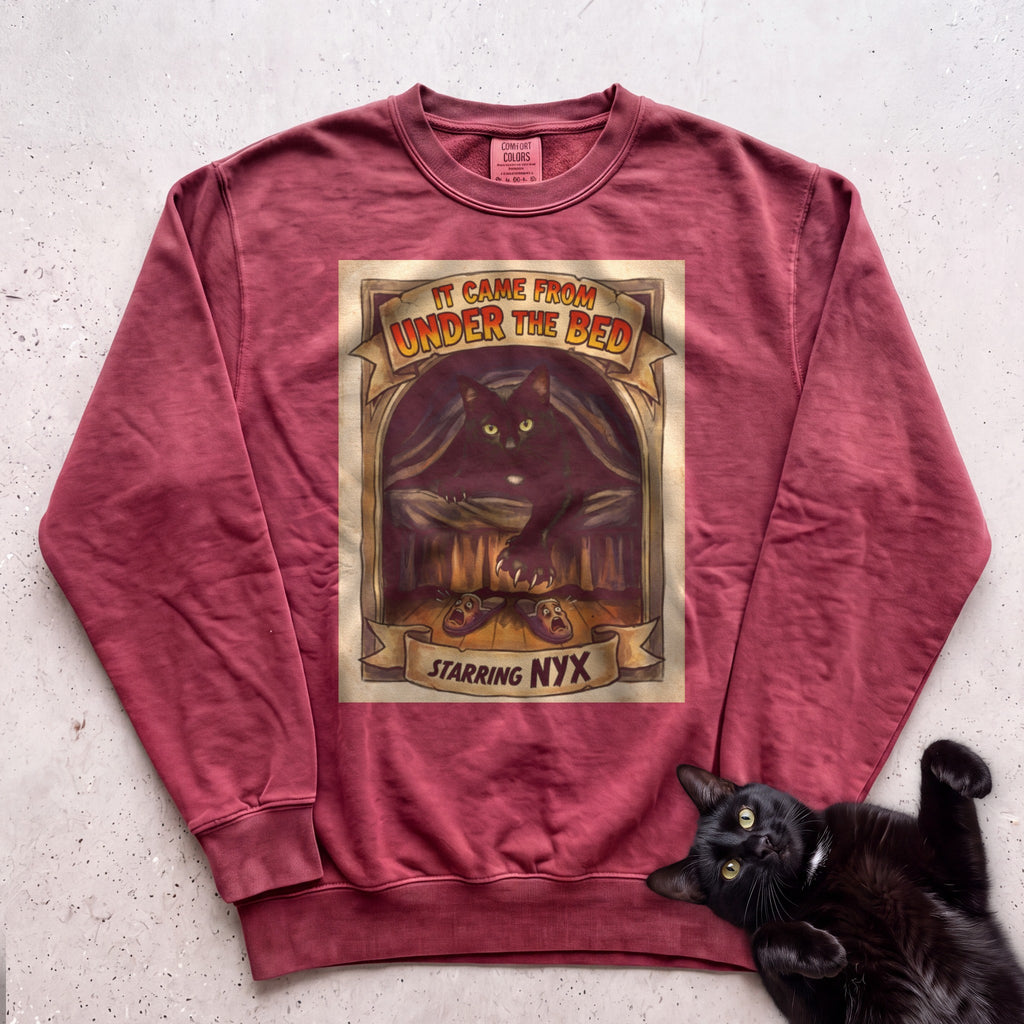 Personalized It Came From Under the Bed Cat Sweatshirt - Crimson