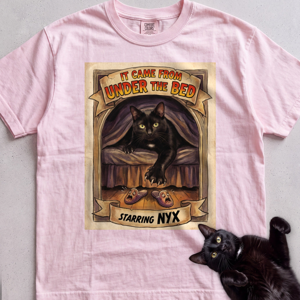 Personalized It Came From Under the Bed Cat T-Shirt - Blossom