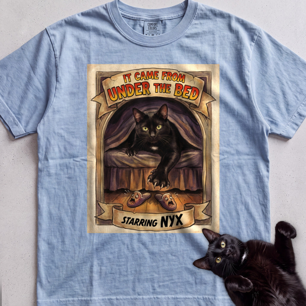 Personalized It Came From Under the Bed Cat T-Shirt - Chambray