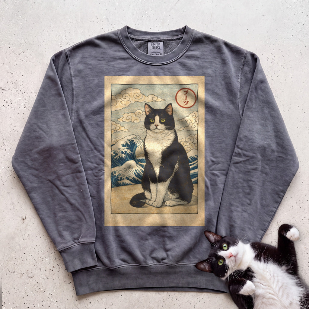 Personalized Japanese Style Design Cat Sweatshirt - Pepper