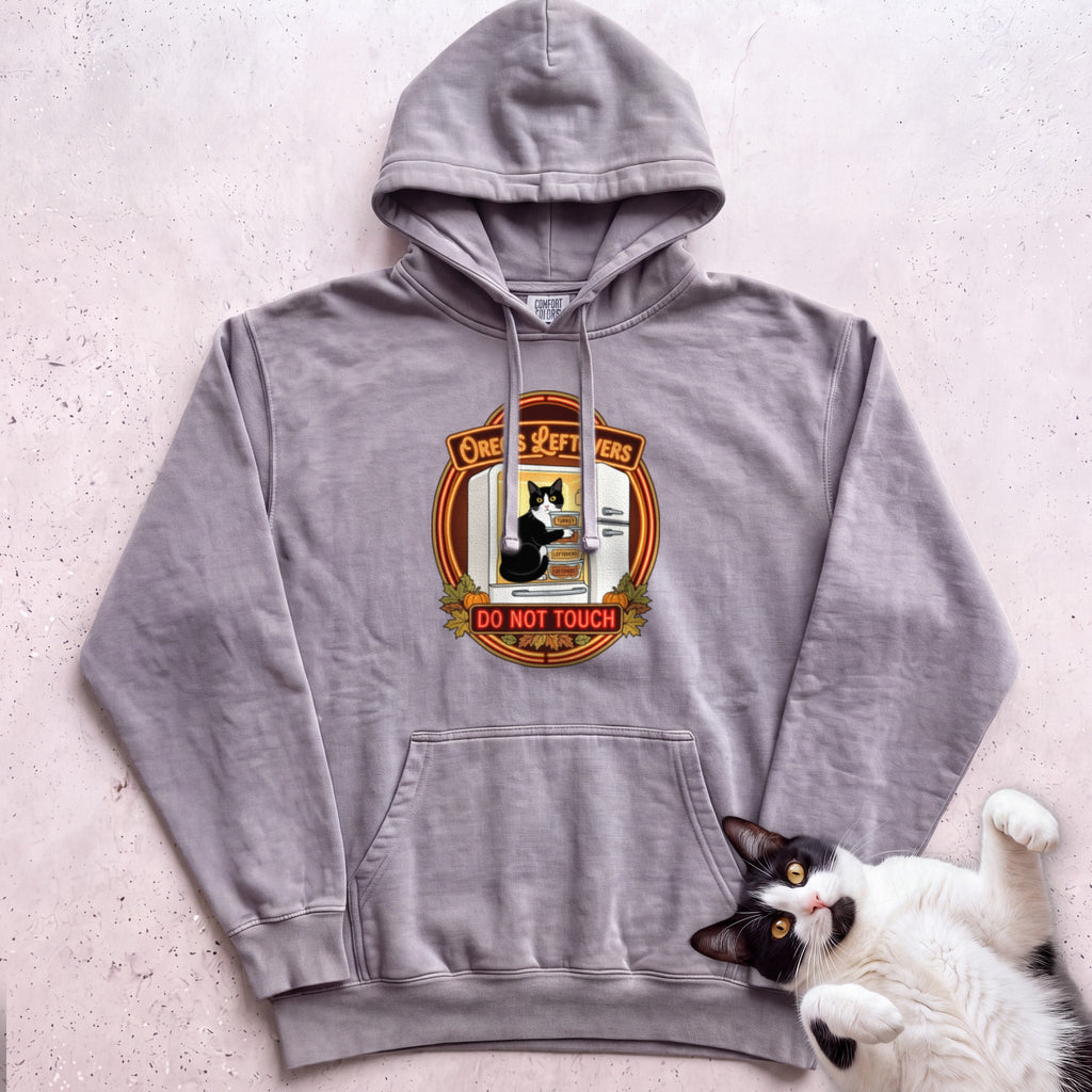Personalized Leftovers Do Not Touch Cat Hoodie - Grey