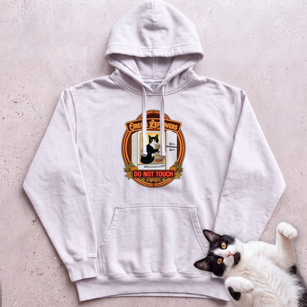 Personalized Leftovers Do Not Touch Cat Hoodie - White