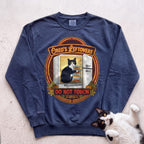 Personalized Leftovers Do Not Touch Cat Sweatshirt - True Navy