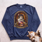 Personalized Madame Sees All Cat Sweatshirt - True Navy