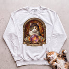 Personalized Madame Sees All Cat Sweatshirt - White