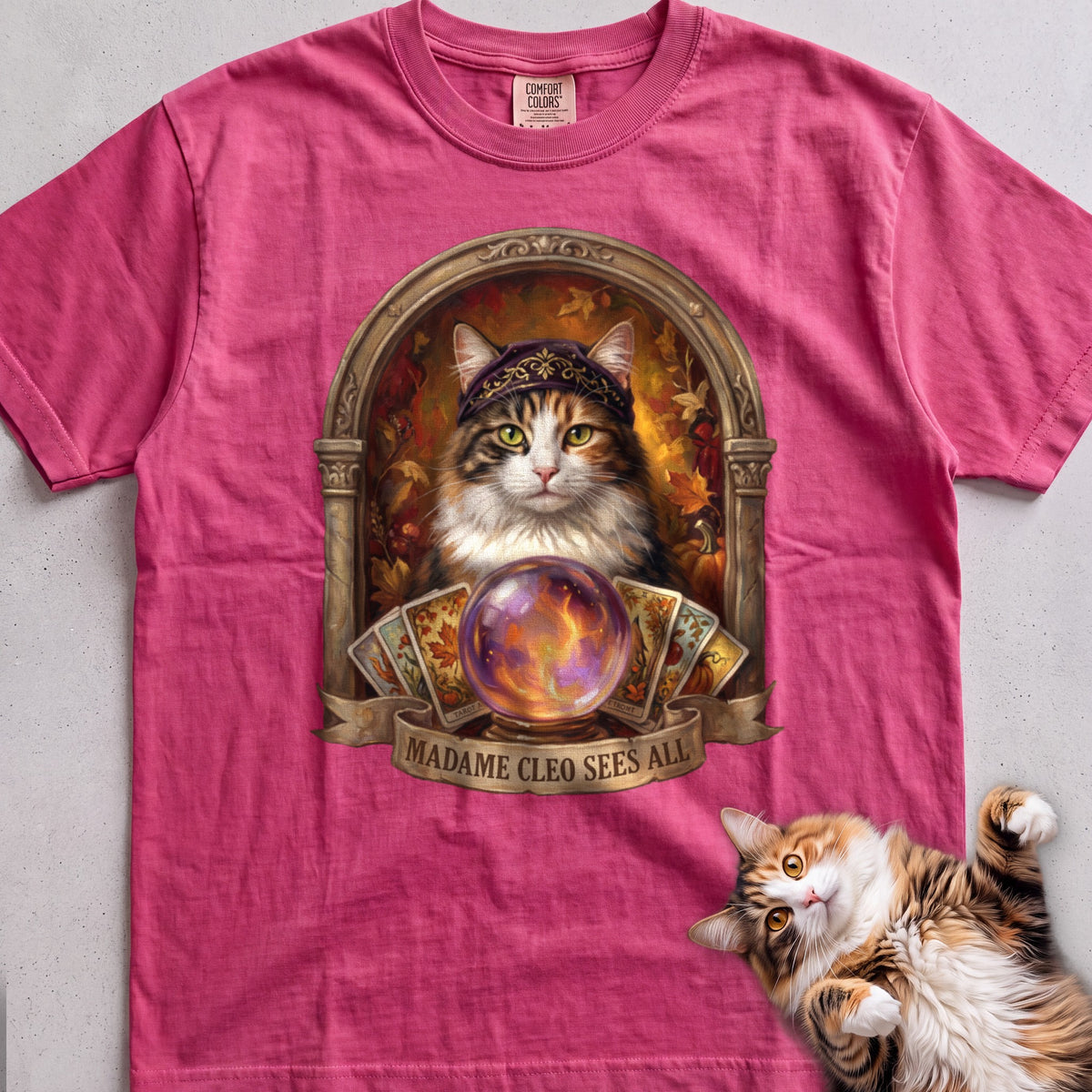 Personalized Madame Sees All Cat T-Shirt - Crunchberry