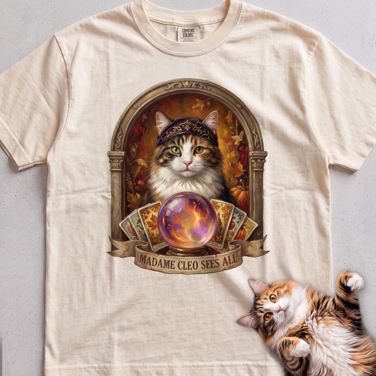 Personalized Madame Sees All Cat T-Shirt - Ivory