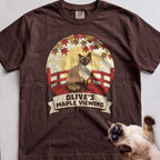 Personalized Maple Viewing Cat T-Shirt - Espresso