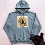 Personalized Midnight Forest Cat Hoodie - Seafoam