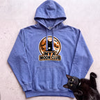 Personalized Moon Club Cat Hoodie - Flo Blue