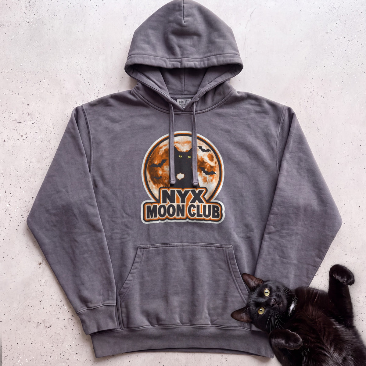 Personalized Moon Club Cat Hoodie - Pepper