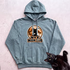 Personalized Moon Club Cat Hoodie - Seafoam