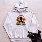 Personalized Moon Club Cat Hoodie - White