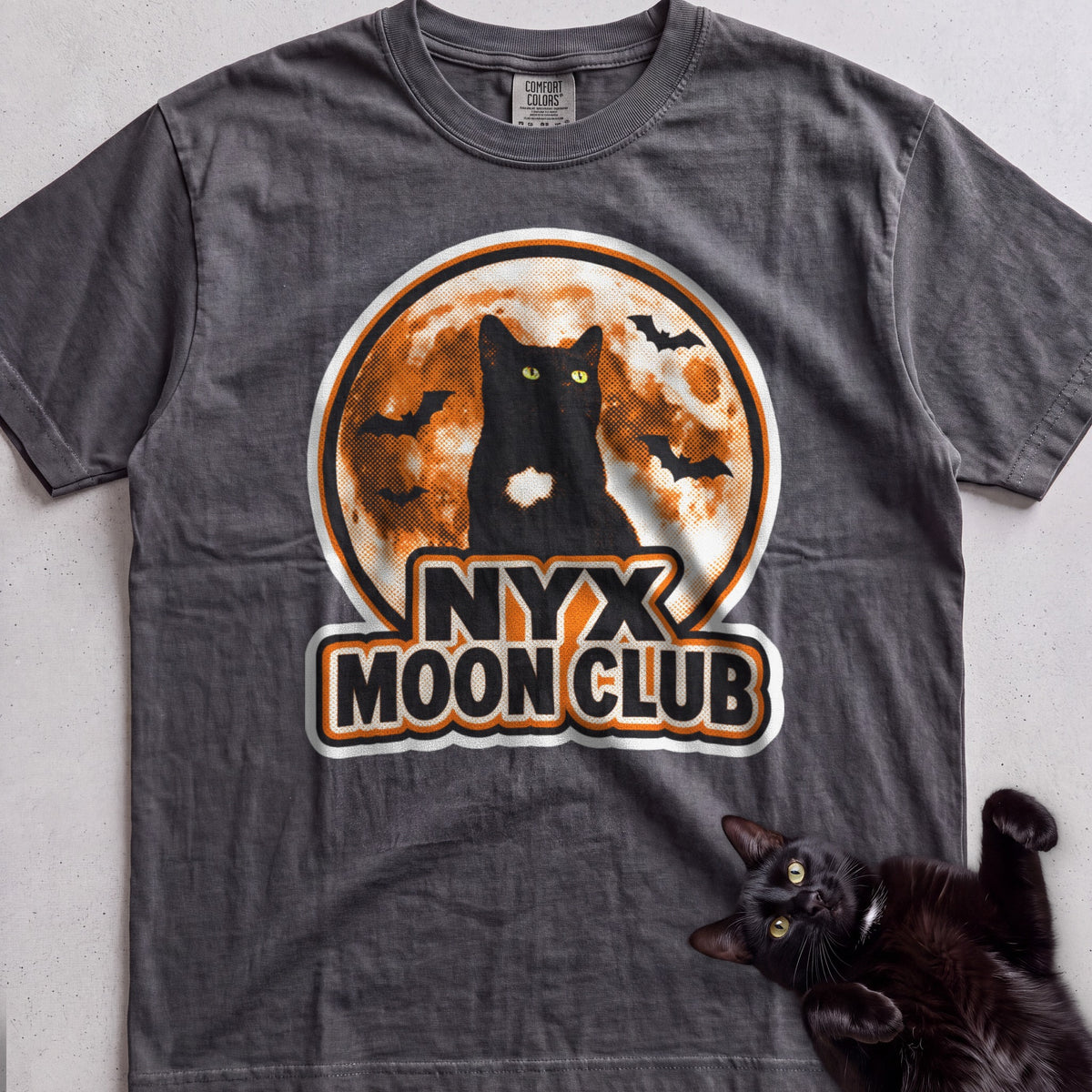 Personalized Moon Club Cat T-Shirt - Pepper