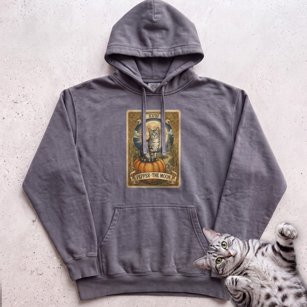 Personalized Moon Tarot Cat Hoodie - Pepper