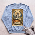 Personalized Moon Tarot Cat Sweatshirt - Chambray