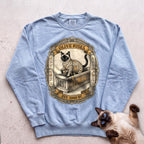 Personalized Mummy Rises Cat Sweatshirt - Chambray