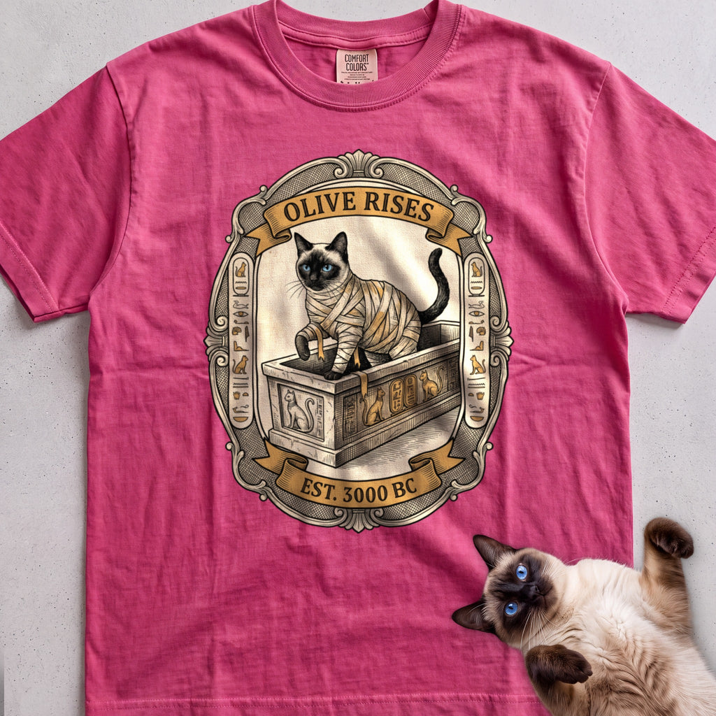 Personalized Mummy Rises Cat T-Shirt - Crunchberry