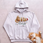 Personalized Name in Lights Cat Hoodie - White