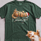 Personalized Name in Lights Cat T-Shirt - Blue Spruce