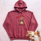 Personalized Naughty List Mugshot Cat Hoodie - Crimson