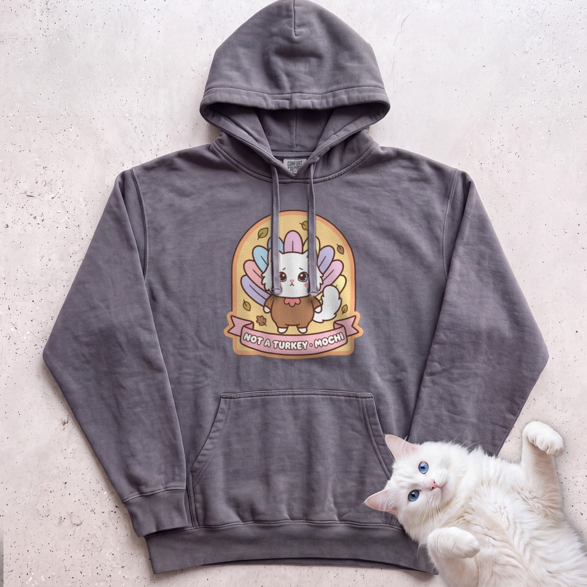 Personalized Not a Turkey Cat Hoodie - Pepper