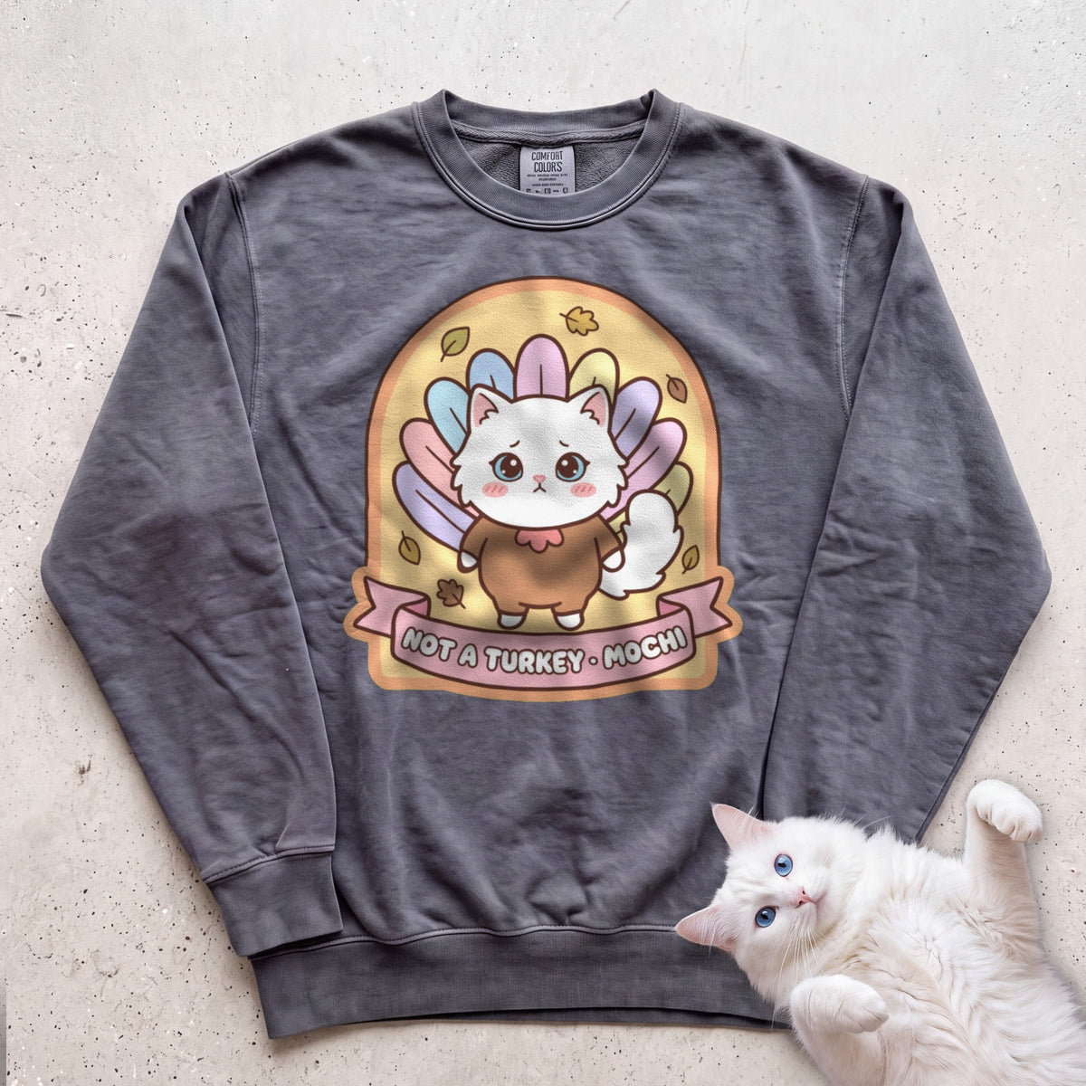 Personalized Not a Turkey Cat Sweatshirt - Pepper