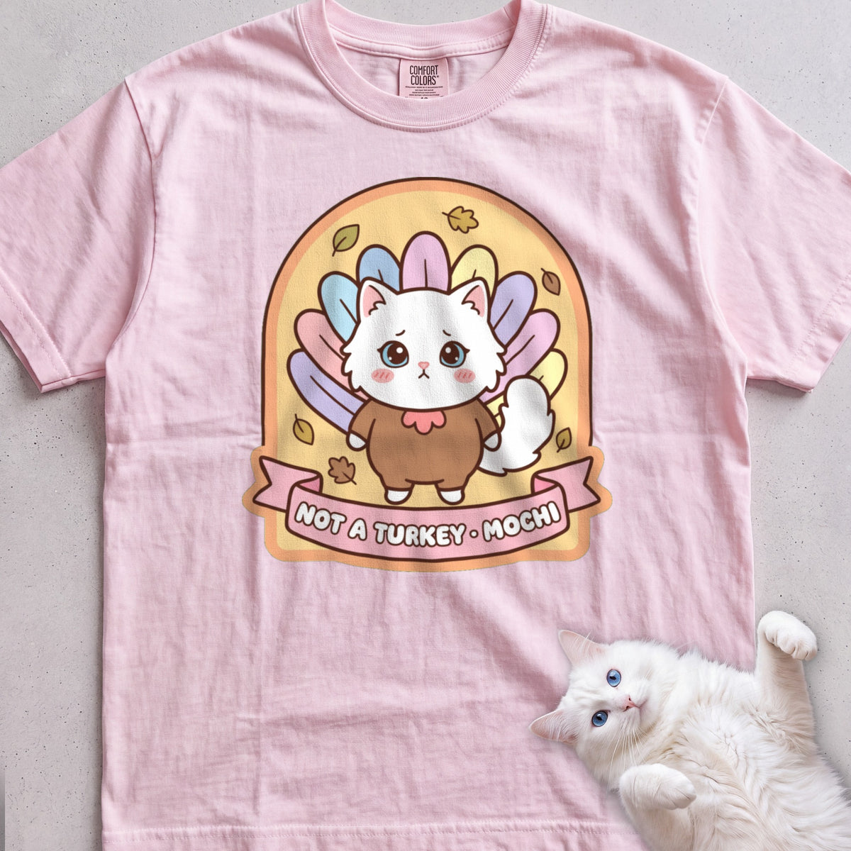 Personalized Not a Turkey Cat T-Shirt - Blossom