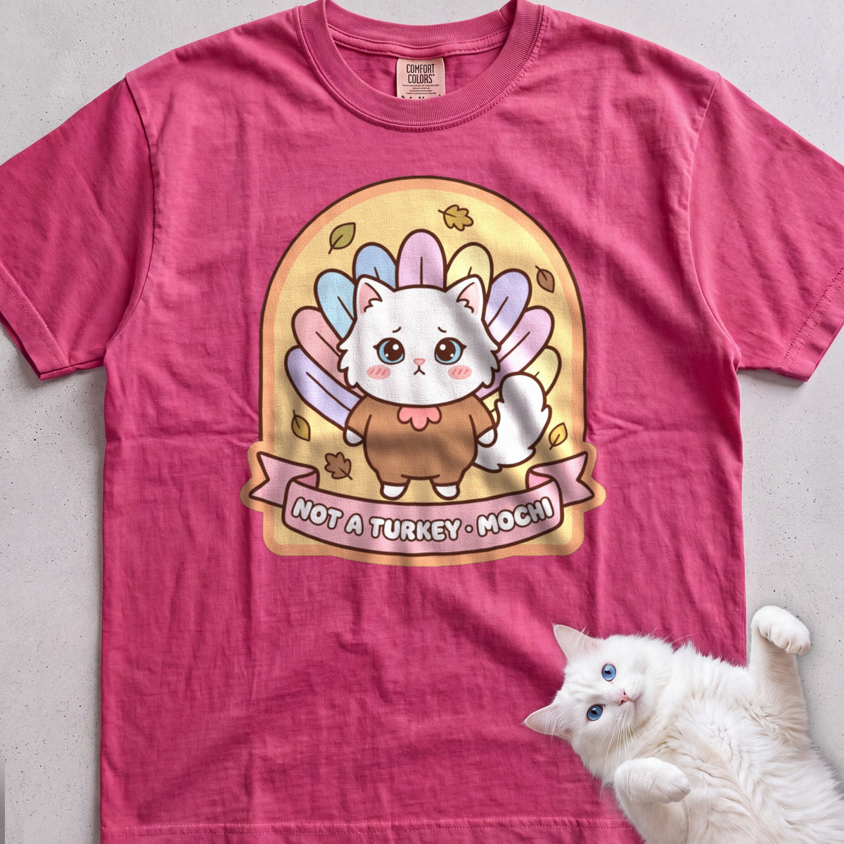 Personalized Not a Turkey Cat T-Shirt - Crunchberry