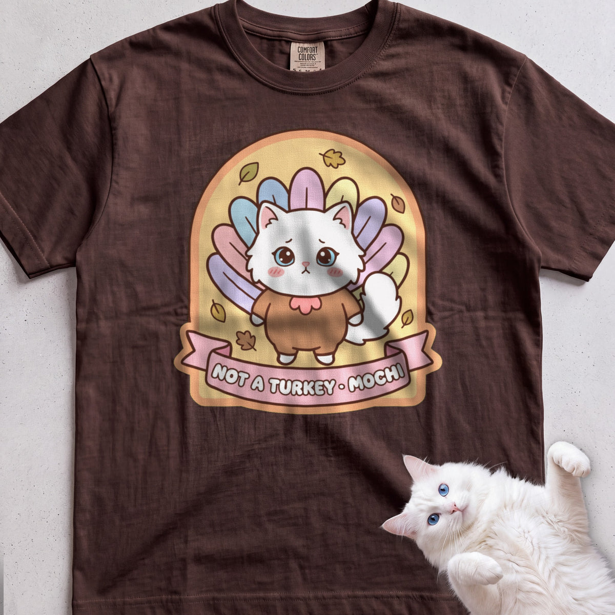 Personalized Not a Turkey Cat T-Shirt - Espresso