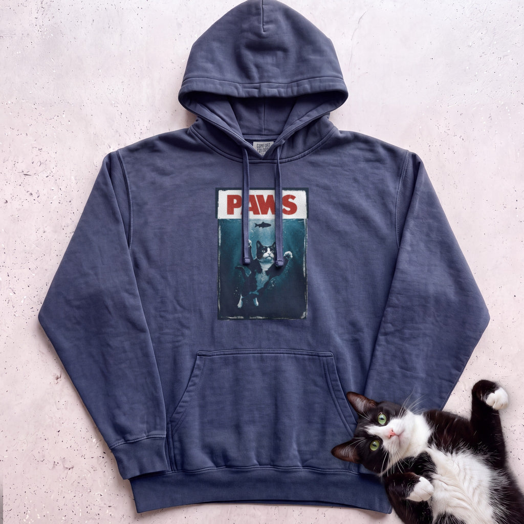 Personalized PAWS Cat Hoodie - True Navy