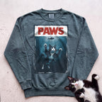 Personalized PAWS Cat Sweatshirt - Blue Spruce
