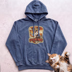 Personalized Pie First Diner Cat Hoodie - Denim