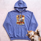 Personalized Pie First Diner Cat Hoodie - Flo Blue