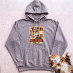 Personalized Pie First Diner Cat Hoodie - Grey