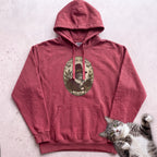 Personalized Pilgrim Cat Hoodie - Crimson