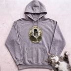 Personalized Pilgrim Cat Hoodie - Grey