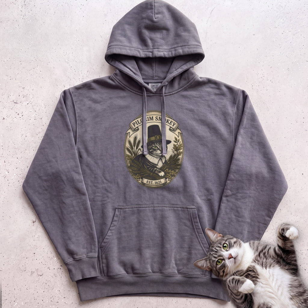 Personalized Pilgrim Cat Hoodie - Pepper
