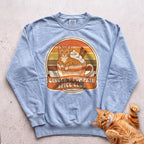 Personalized Pumpkin Spice Club Cat Sweatshirt - Chambray