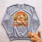 Personalized Pumpkin Spice Club Cat Sweatshirt - Grey