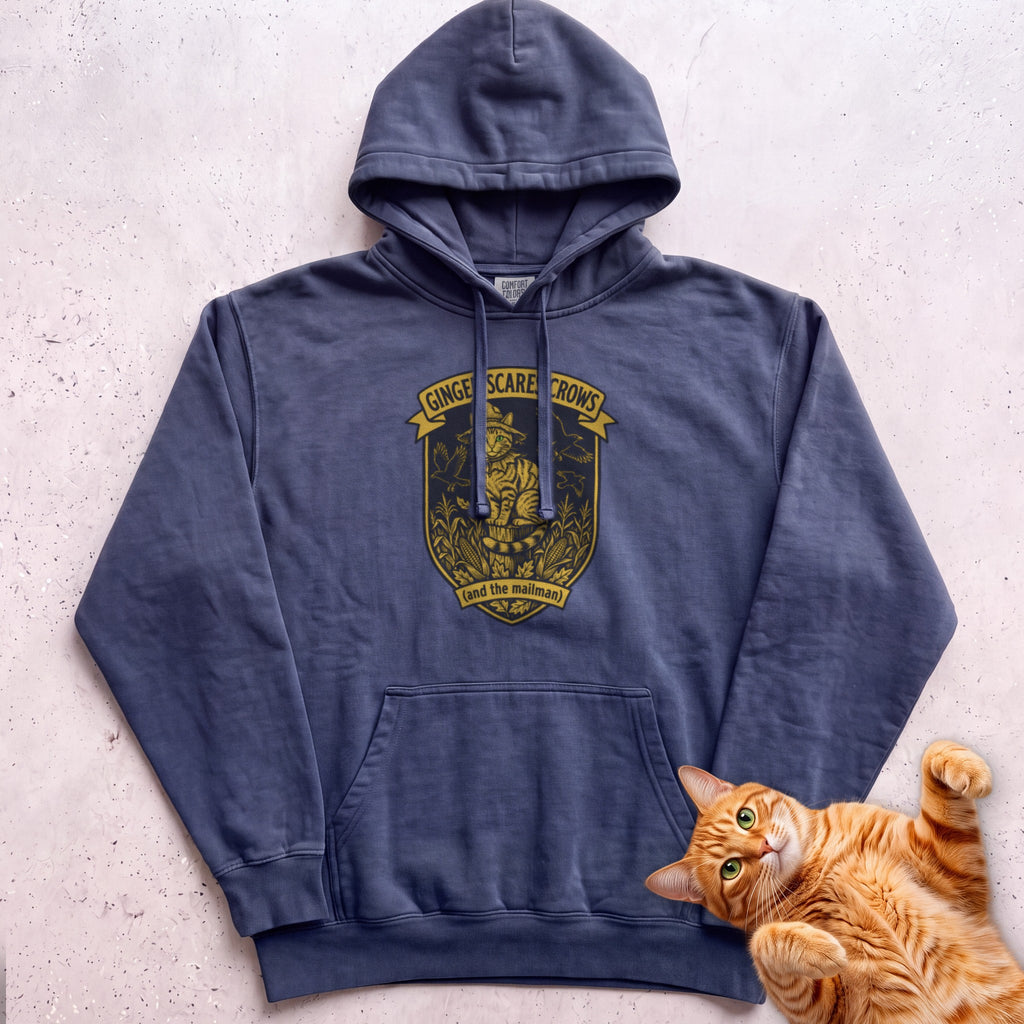 Personalized Scarecrow Cat Hoodie - True Navy