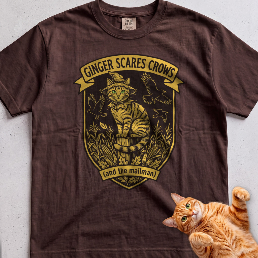 Personalized Scarecrow Cat T-Shirt - Espresso