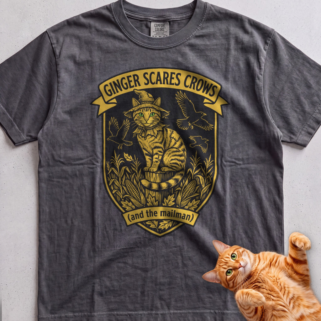 Personalized Scarecrow Cat T-Shirt - Pepper