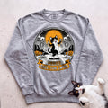 Personalized Skeleton Swing Cat Sweatshirt - Grey