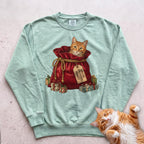 Personalized Special Delivery Cat Sweatshirt - Light Green