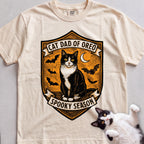 Personalized Spooky Cat Dad T-Shirt - Ivory
