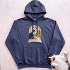 Personalized Squirrel TV Cat Hoodie - True Navy
