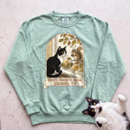 Personalized Squirrel TV Cat Sweatshirt - Light Green