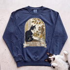 Personalized Squirrel TV Cat Sweatshirt - True Navy